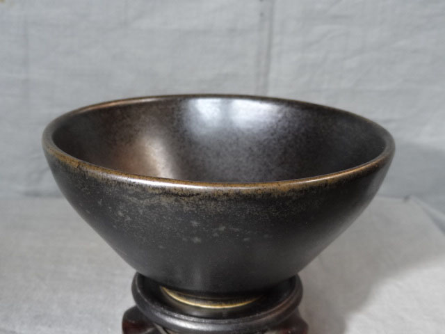 仿古釉天目深腹盏