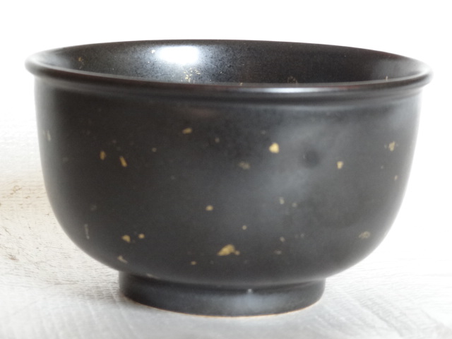 金点天目釉罗汉碗