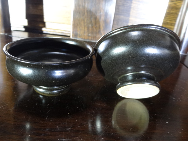 仿古釉亚光素天目天目扣足杯