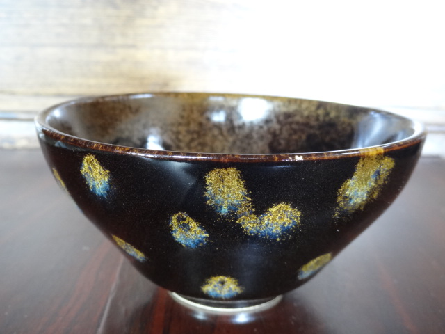 窑变七彩金深腹盏