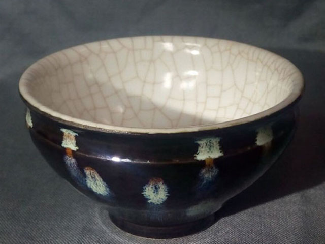 窑变蓝金茶盏