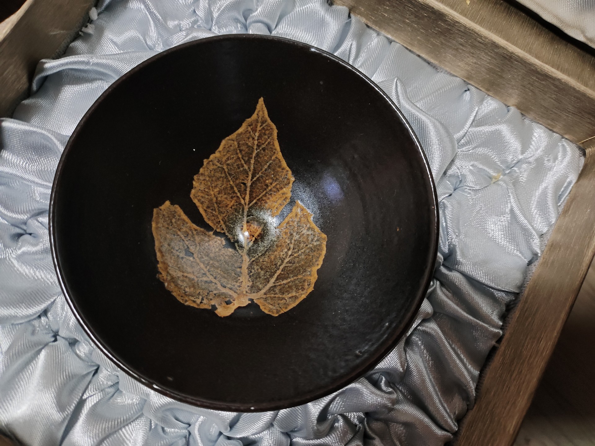 仿古木叶斗笠盏