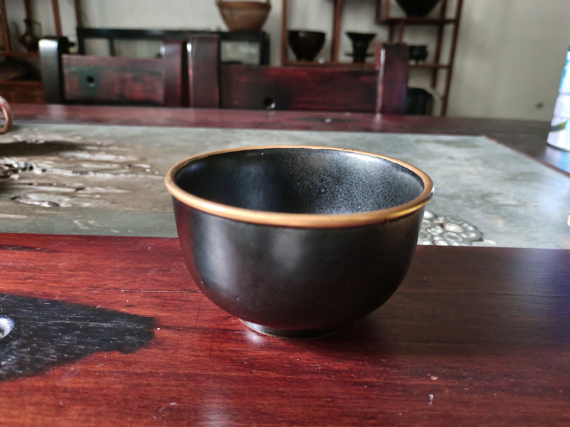 亚光金边罗汉盏